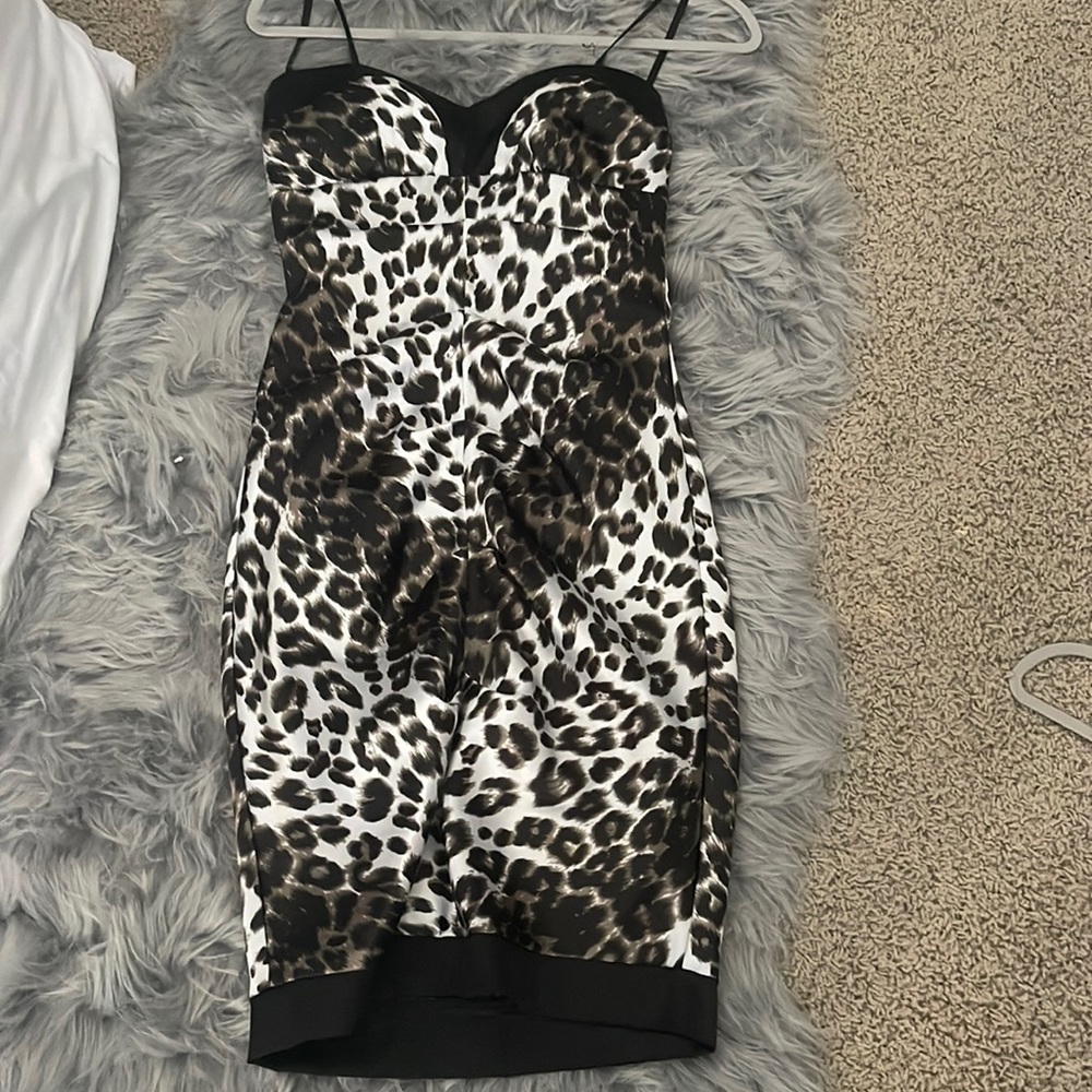 Woman’s leopard print dress